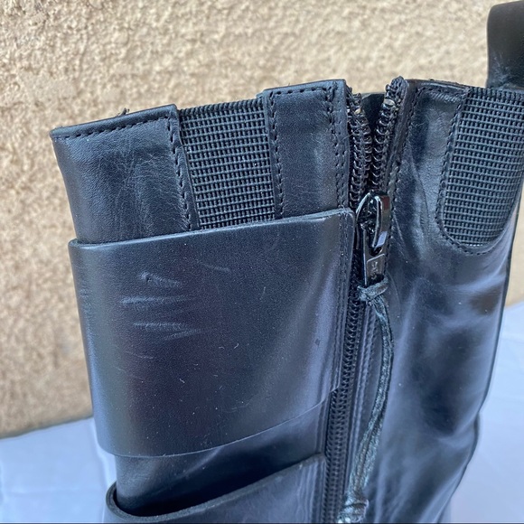 Donald J Pliner Double Buckle/ Hardware Combat Rock Moto  Boots - Picture 8 of 10